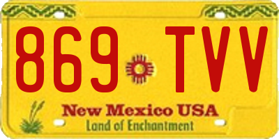 NM license plate 869TVV