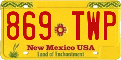 NM license plate 869TWP