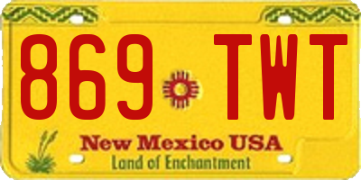 NM license plate 869TWT