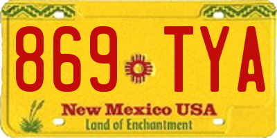 NM license plate 869TYA