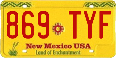 NM license plate 869TYF