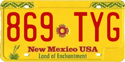 NM license plate 869TYG