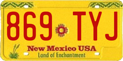 NM license plate 869TYJ