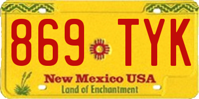 NM license plate 869TYK