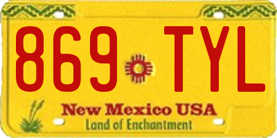 NM license plate 869TYL