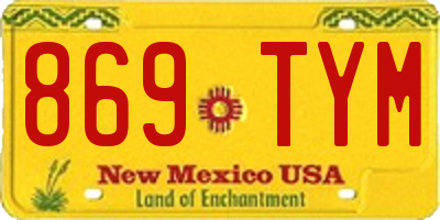 NM license plate 869TYM