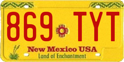 NM license plate 869TYT