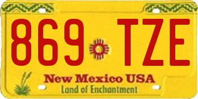 NM license plate 869TZE