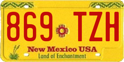 NM license plate 869TZH