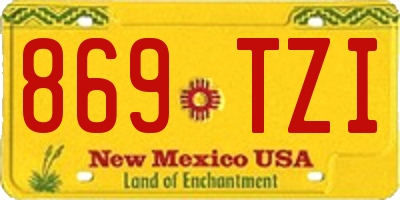 NM license plate 869TZI