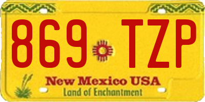 NM license plate 869TZP