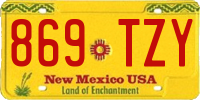 NM license plate 869TZY