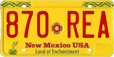 NM license plate 870REA