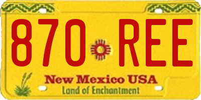 NM license plate 870REE