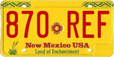 NM license plate 870REF