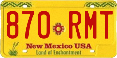 NM license plate 870RMT