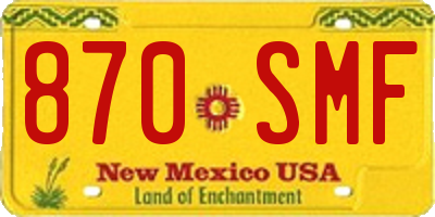 NM license plate 870SMF