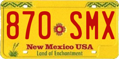 NM license plate 870SMX