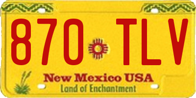 NM license plate 870TLV