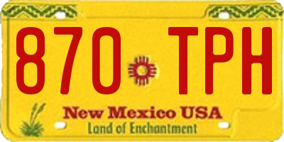 NM license plate 870TPH