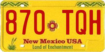 NM license plate 870TQH