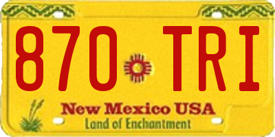 NM license plate 870TRI