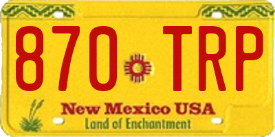 NM license plate 870TRP