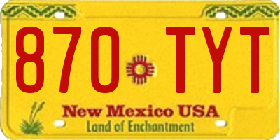 NM license plate 870TYT