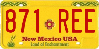 NM license plate 871REE