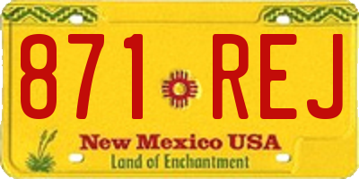 NM license plate 871REJ