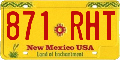 NM license plate 871RHT