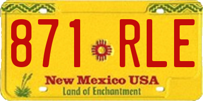NM license plate 871RLE