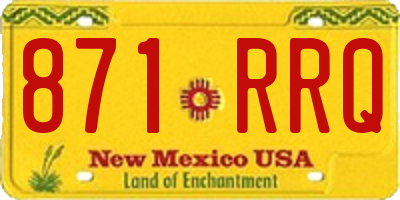 NM license plate 871RRQ