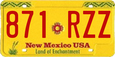 NM license plate 871RZZ