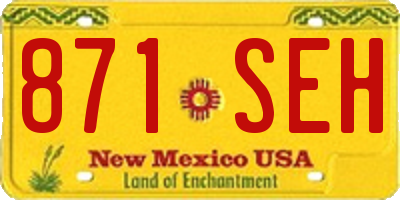 NM license plate 871SEH