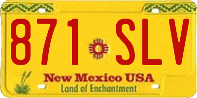 NM license plate 871SLV