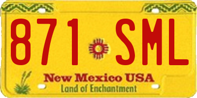 NM license plate 871SML