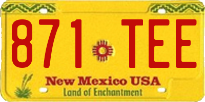 NM license plate 871TEE