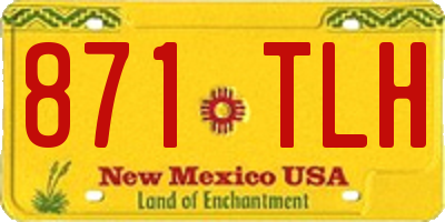 NM license plate 871TLH