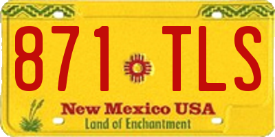 NM license plate 871TLS