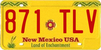 NM license plate 871TLV