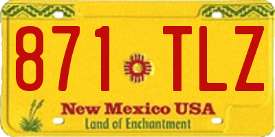 NM license plate 871TLZ