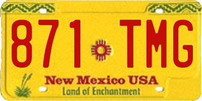NM license plate 871TMG