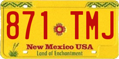 NM license plate 871TMJ