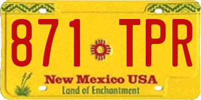 NM license plate 871TPR