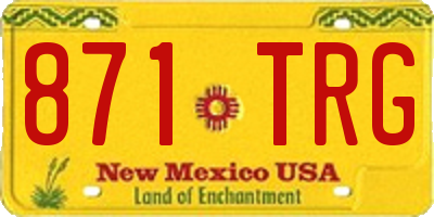NM license plate 871TRG