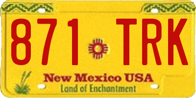 NM license plate 871TRK