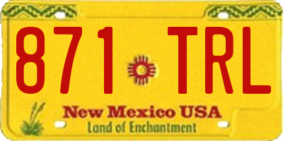 NM license plate 871TRL