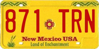 NM license plate 871TRN