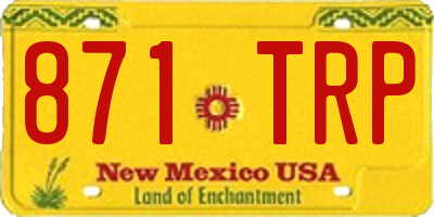 NM license plate 871TRP